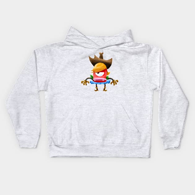 Alien cowboy Tu Tu Kids Hoodie by MankySock